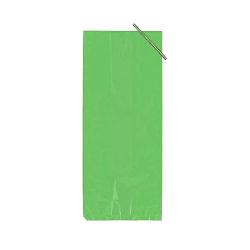 4in. x 9in. Lime Green Poly Bags (48)